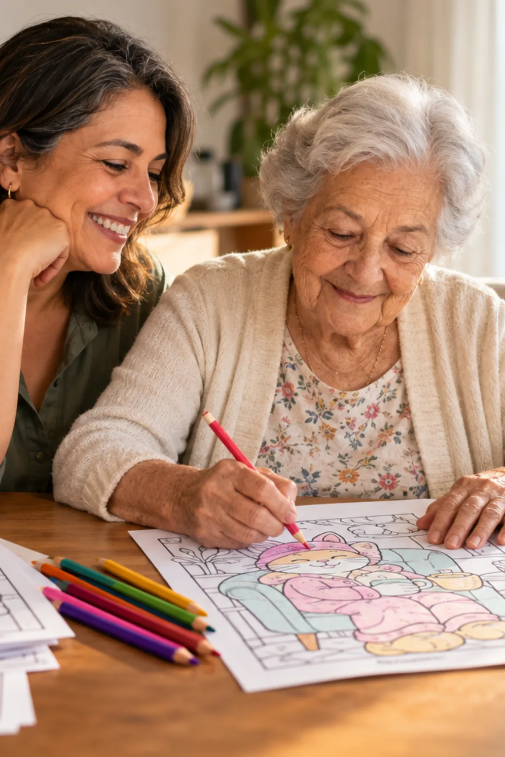 desenhos Cute & Comfy para colorir — exemplo criado na Desenhos pra Colorir