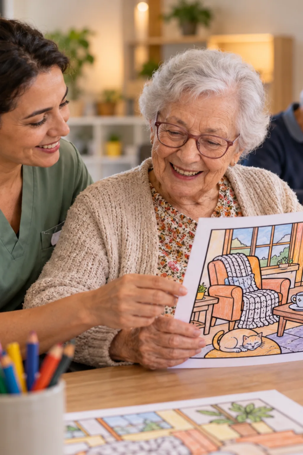 desenhos Hygge Place para colorir — exemplo criado na Desenhos pra Colorir