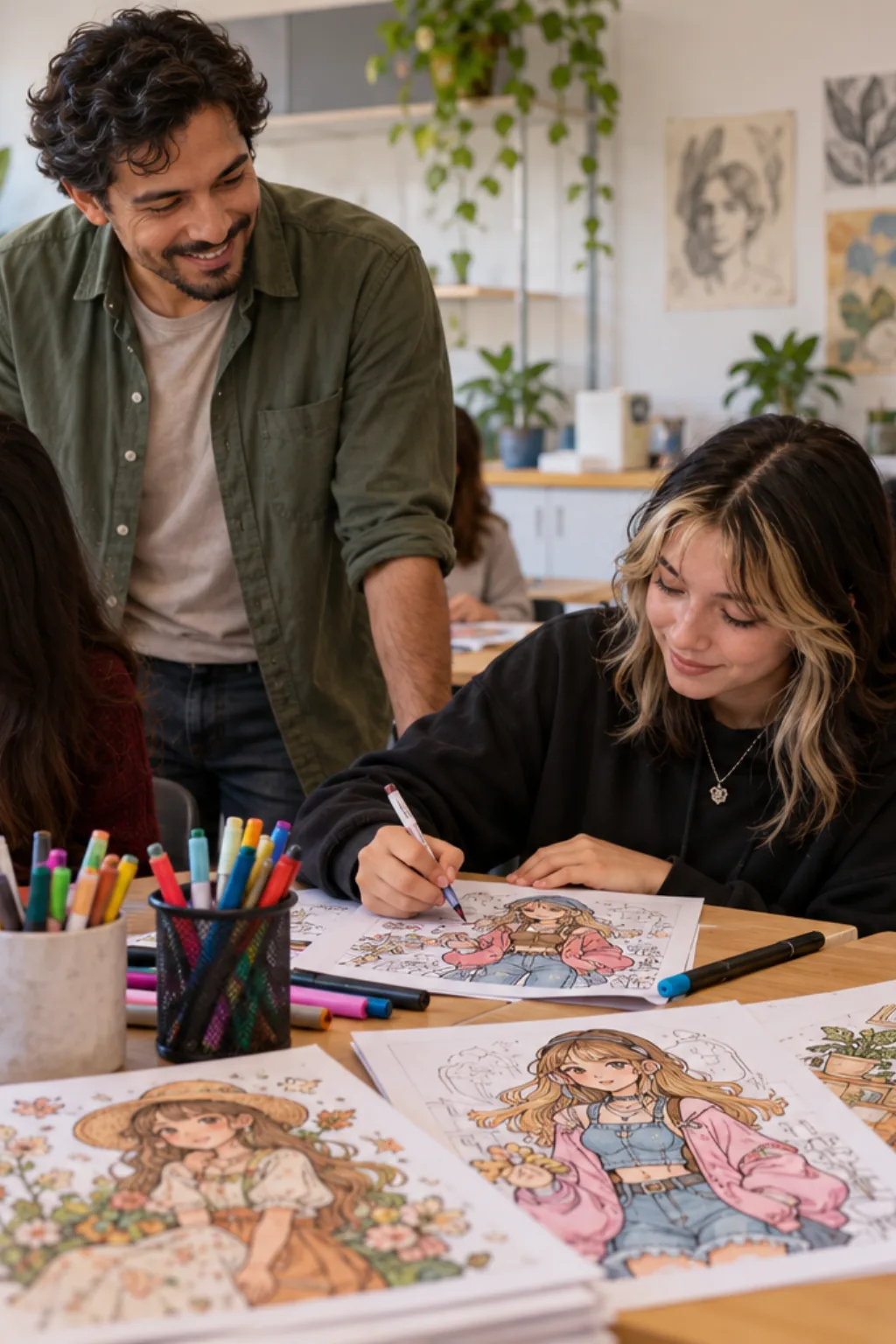 desenhos do livro Find Your Aesthetic da Coco Wyo para colorir — exemplo criado na Desenhos pra Colorir