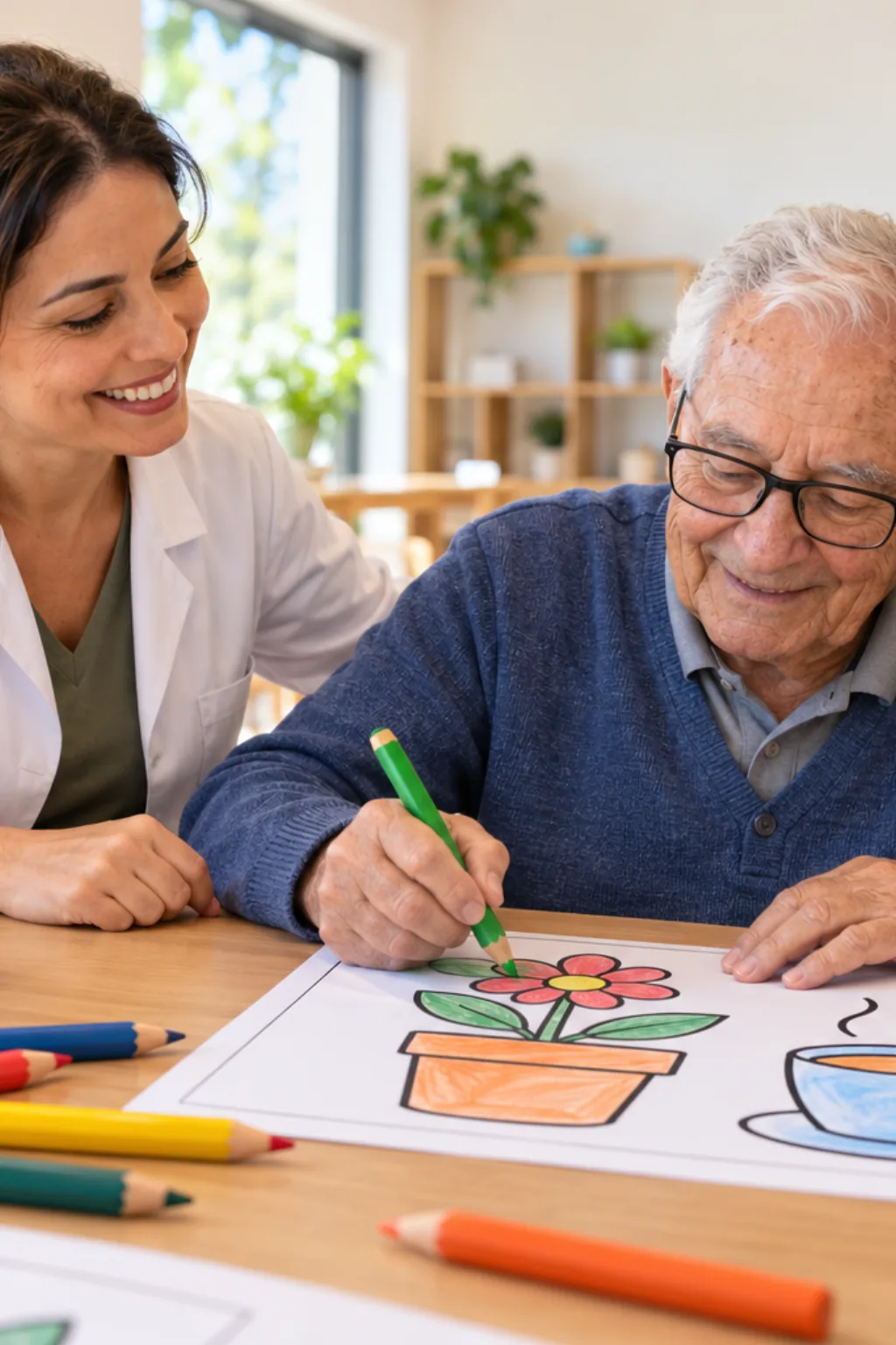 desenhos do livro Simple Art da Coco Wyo para colorir — exemplo criado na Desenhos pra Colorir