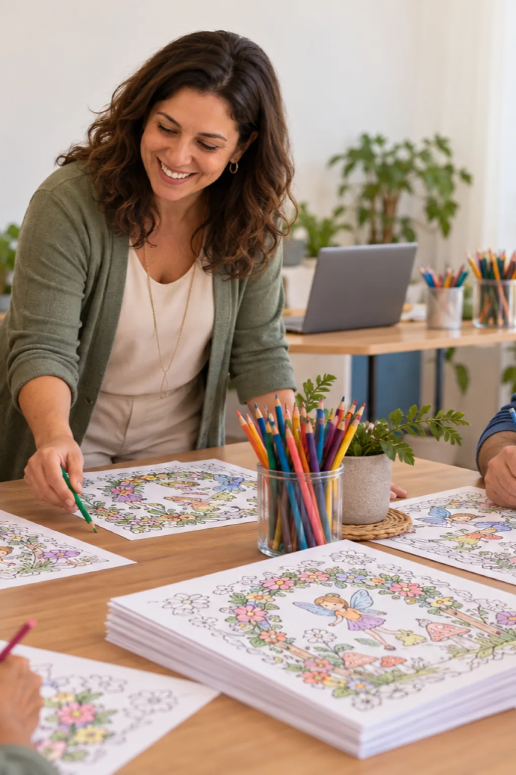 desenhos do livro The Magic Garden da Coco Wyo para colorir — exemplo criado na Desenhos pra Colorir