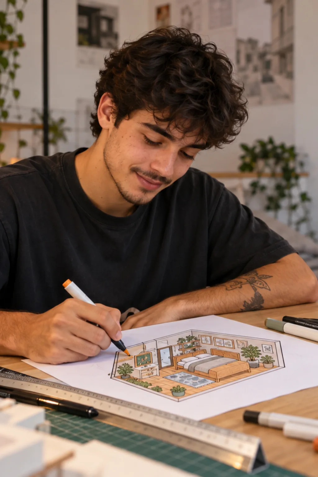 desenhos Pocket Room para colorir — exemplo criado na Desenhos pra Colorir