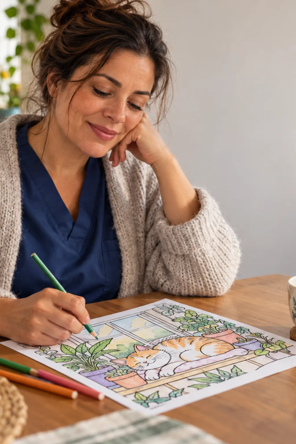 desenhos Stress Relief da Coco Wyo para colorir — exemplo criado na Desenhos pra Colorir