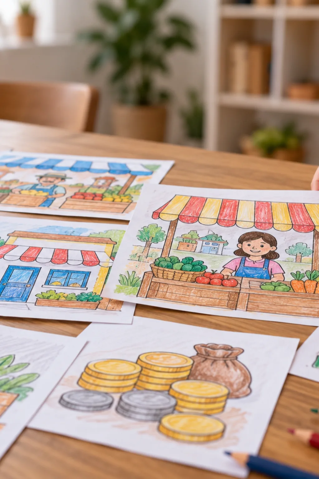Desenhos de Comércio para Colorir - Depois
