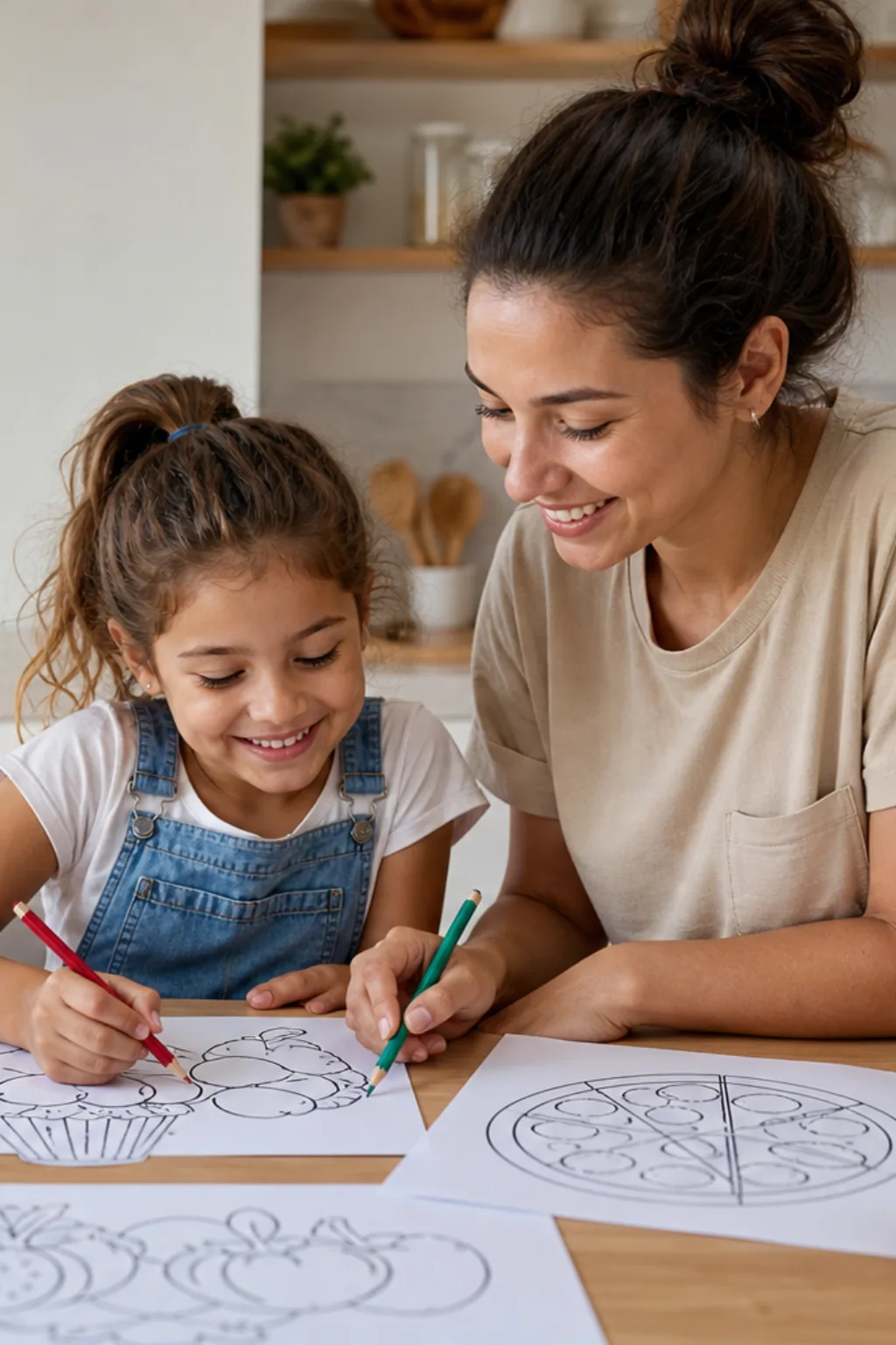 Desenhos de Comida para Colorir - Antes