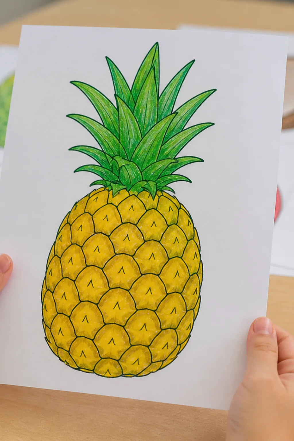 desenhos de abacaxi para colorir - 2