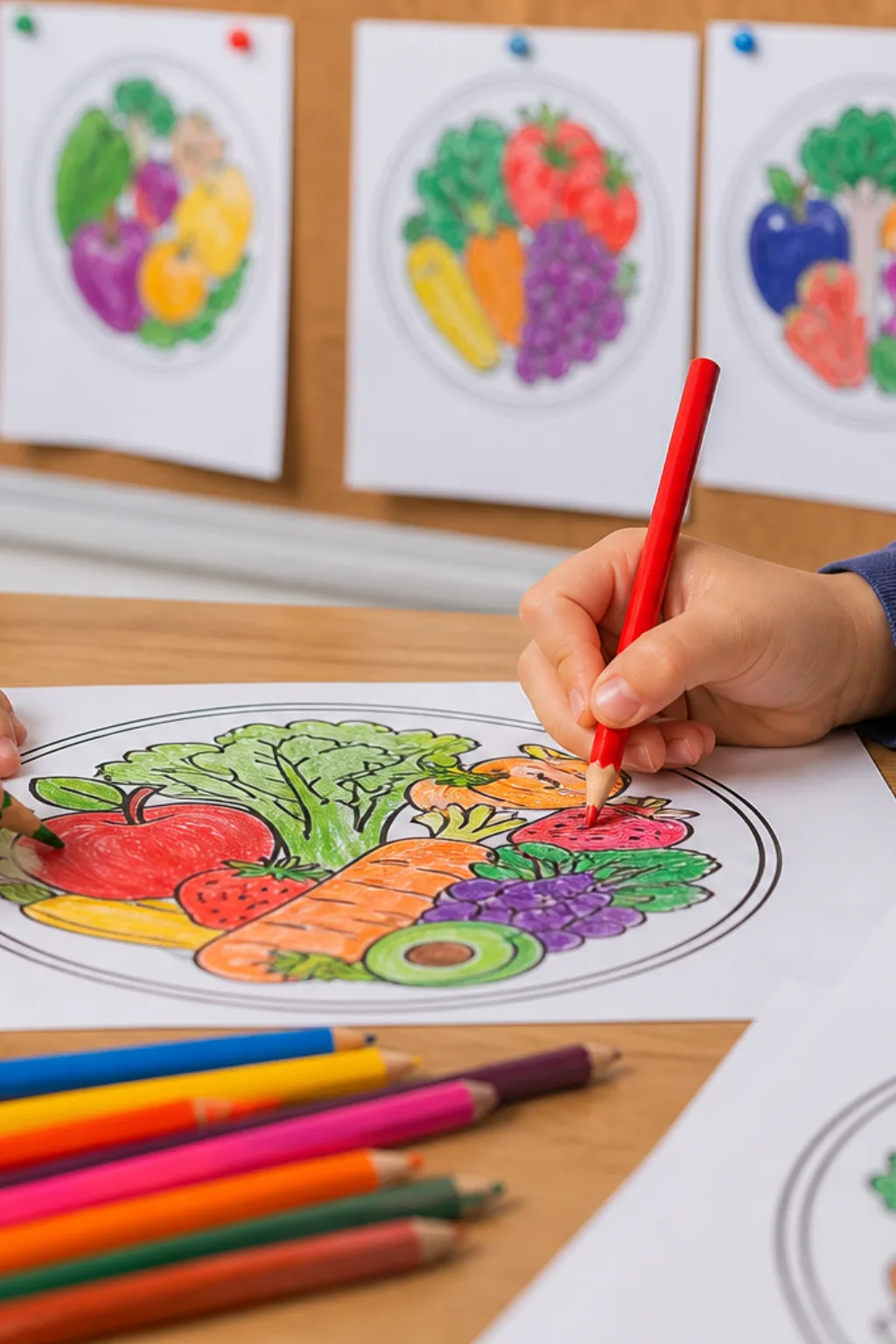 desenhos de alimentos saudáveis para colorir - 2