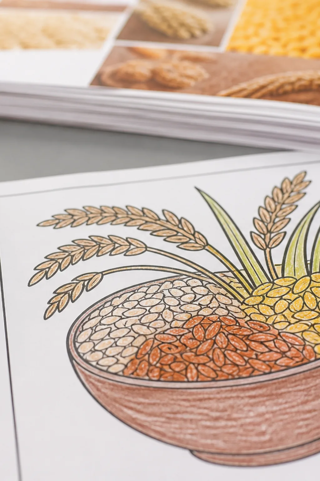 desenhos de arroz para colorir - 2