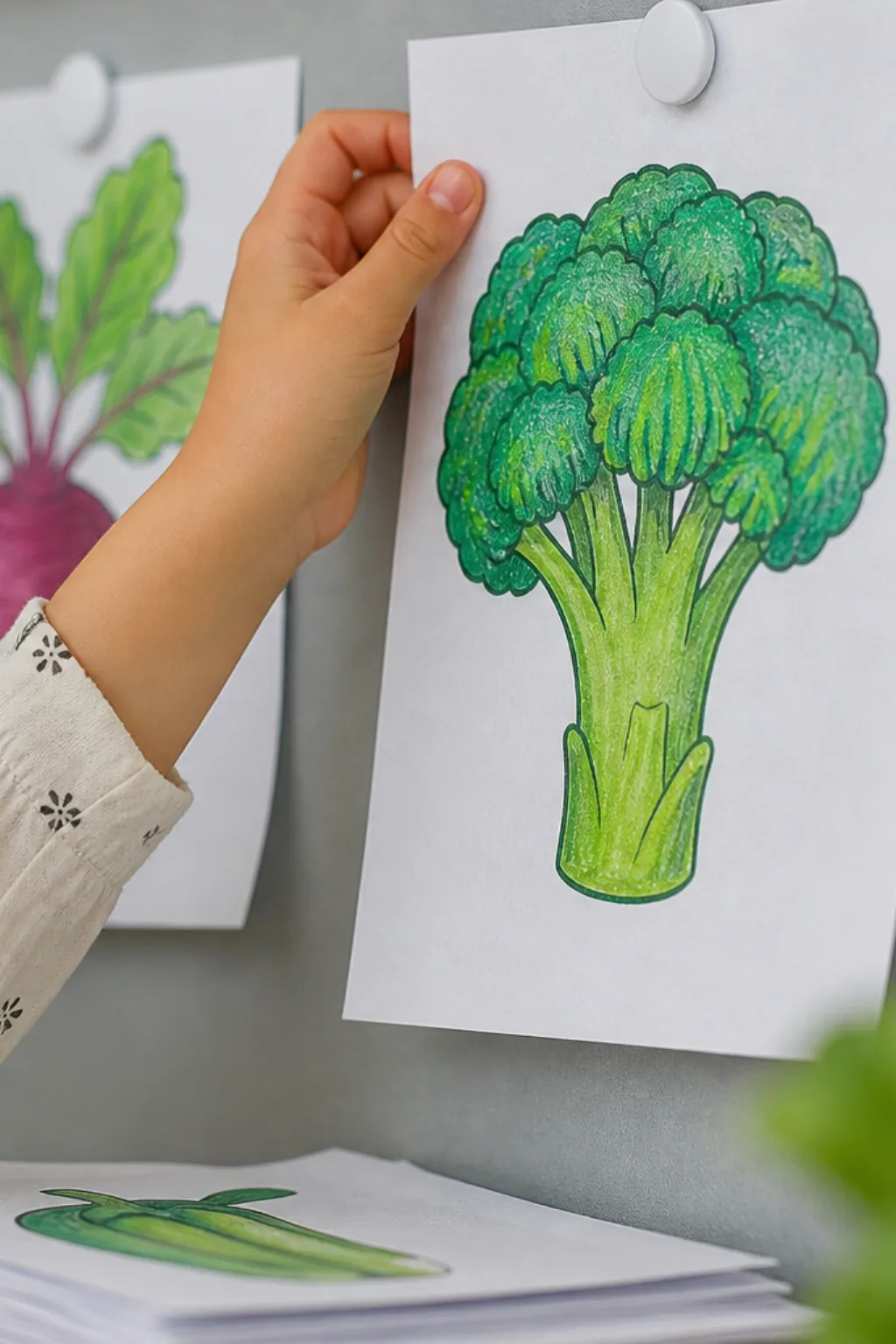 desenhos de brócolis para colorir - 2