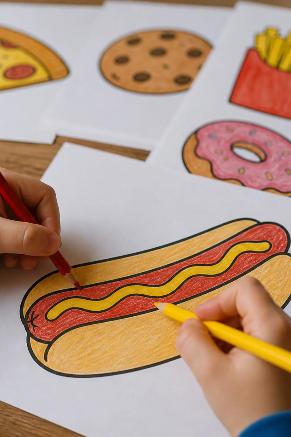 desenhos de cachorro quente para colorir - 2