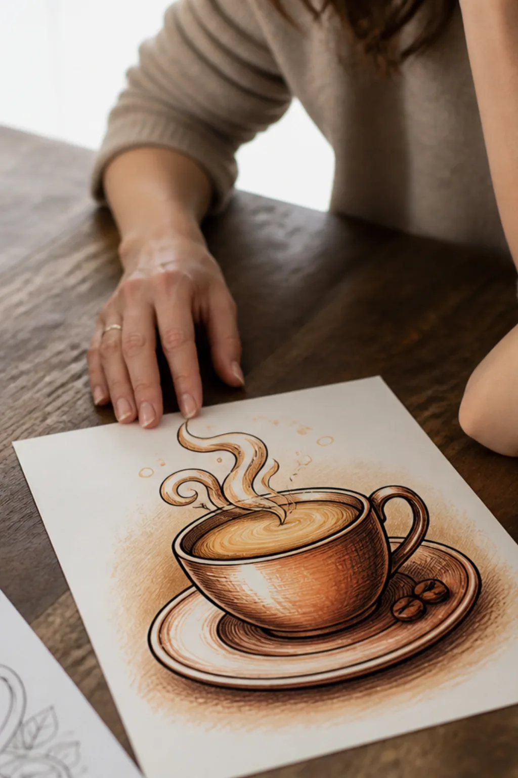 desenhos de café para colorir - 2