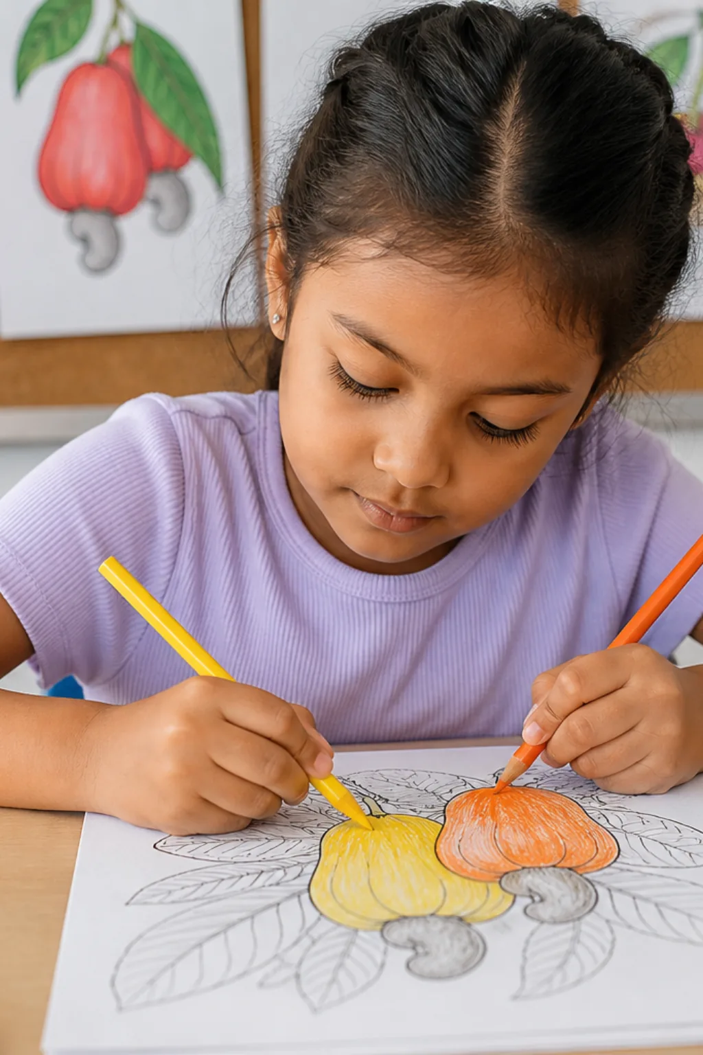 desenhos de caju para colorir - 2