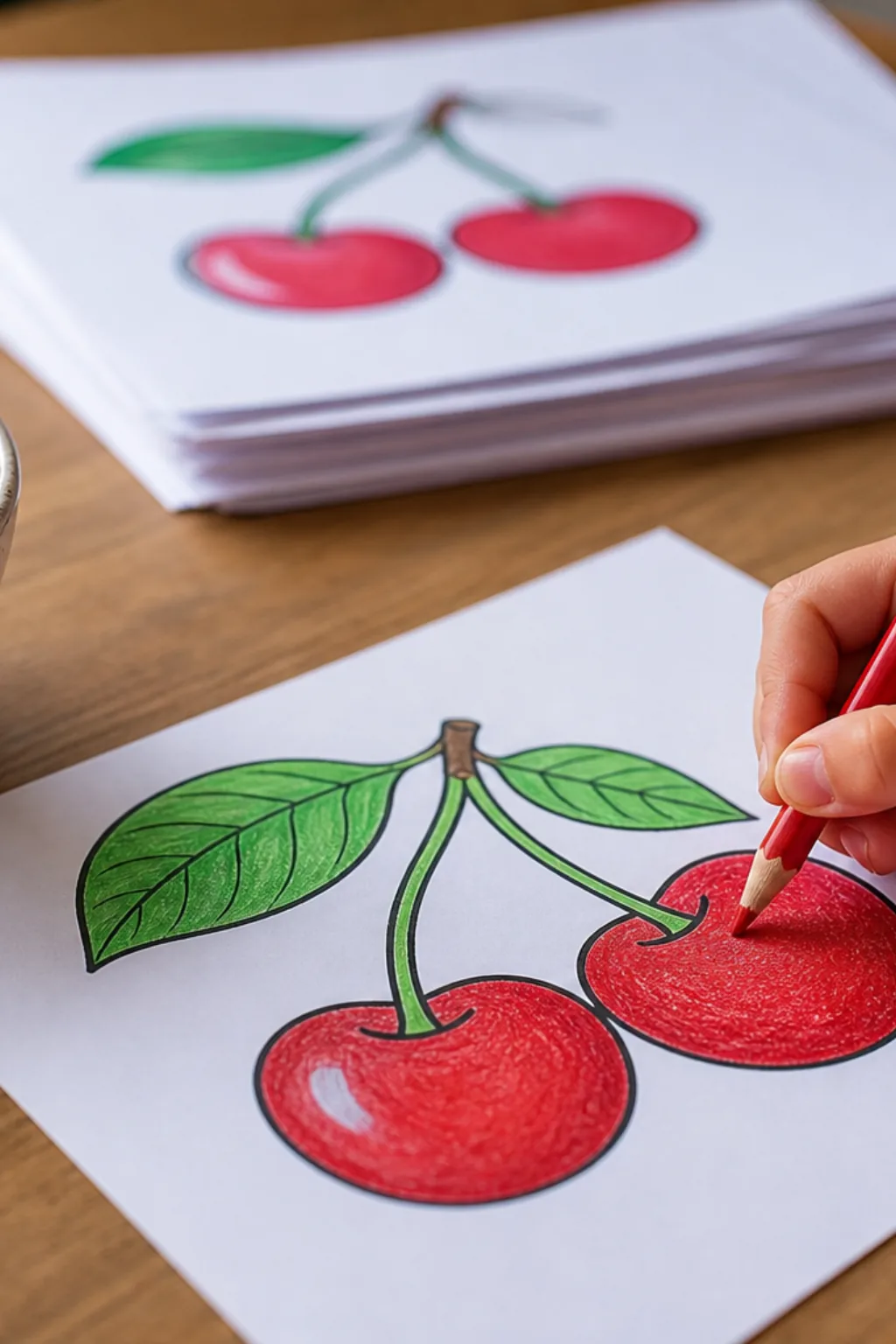 desenhos de cereja para colorir - 2