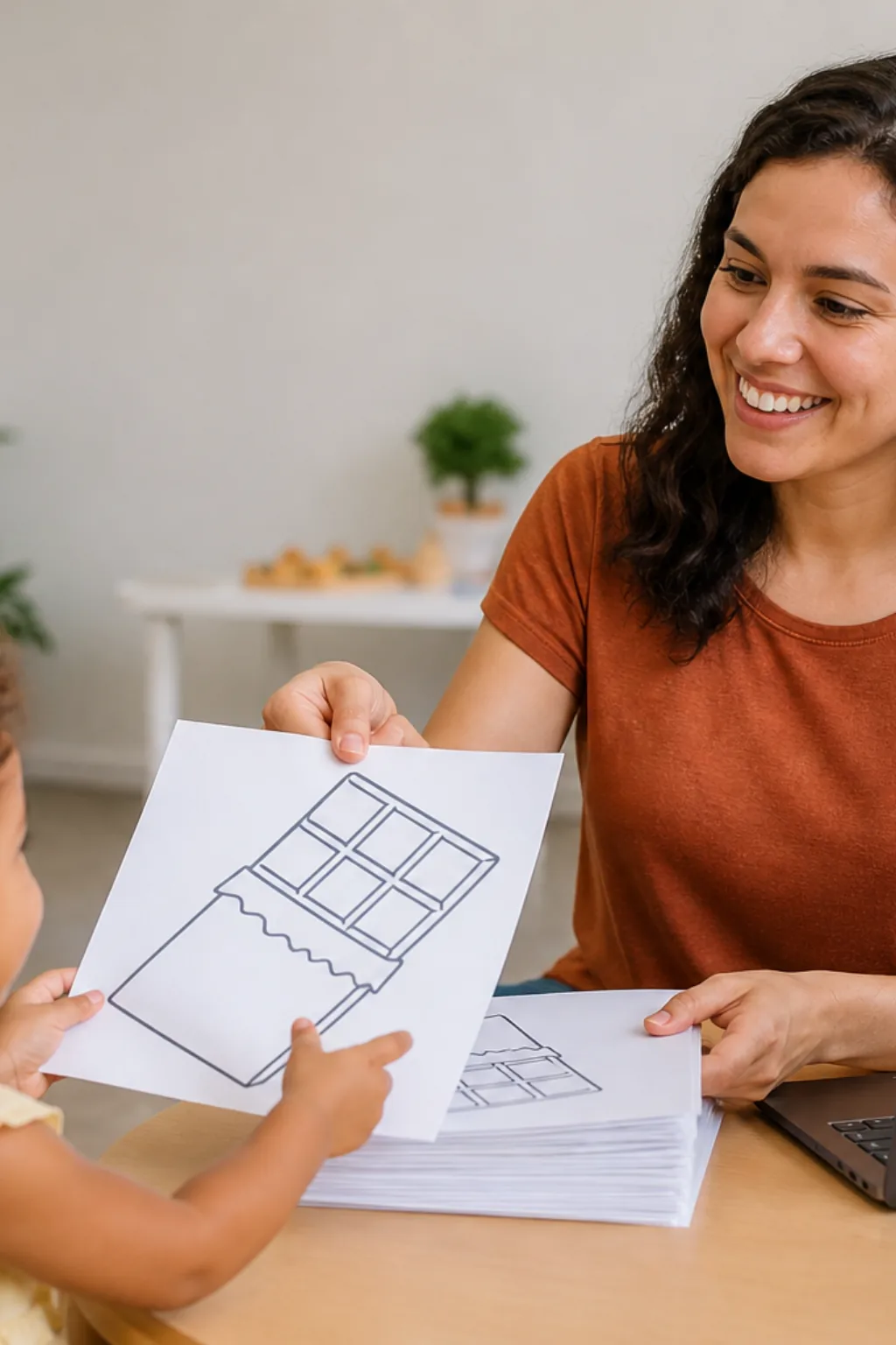 desenhos de chocolate para colorir — exemplo criado na Desenhos pra Colorir