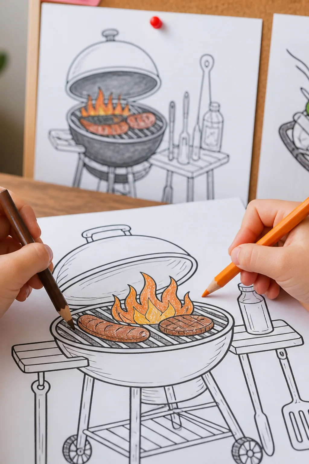 desenhos de churrasco para colorir - 2