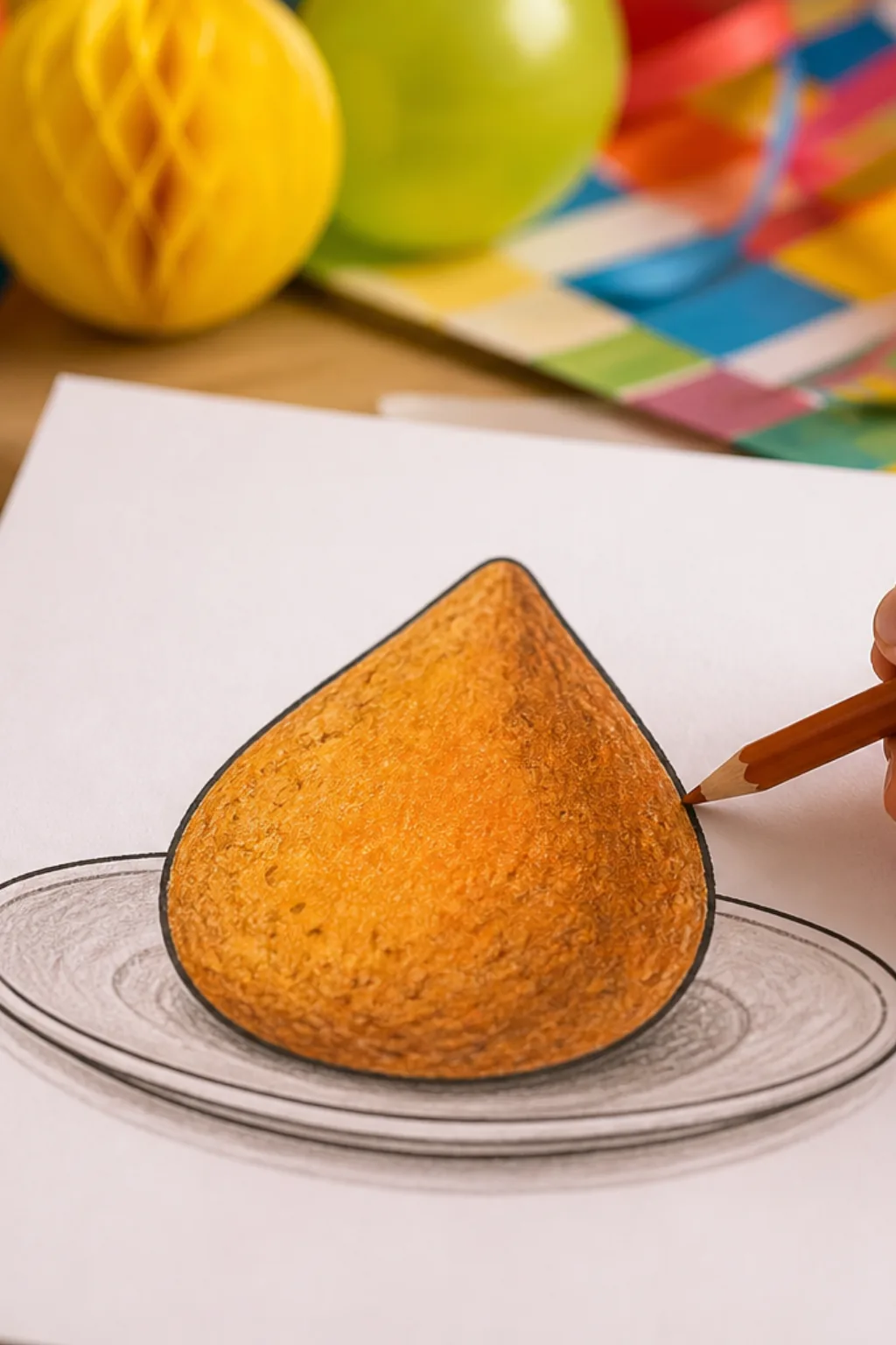 desenho de coxinha para colorir - 2