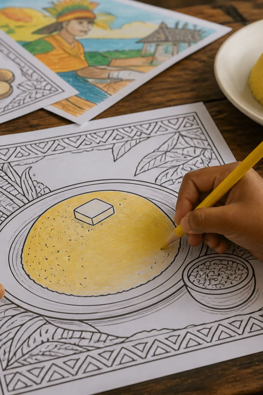 desenhos de cuscuz para colorir - 2