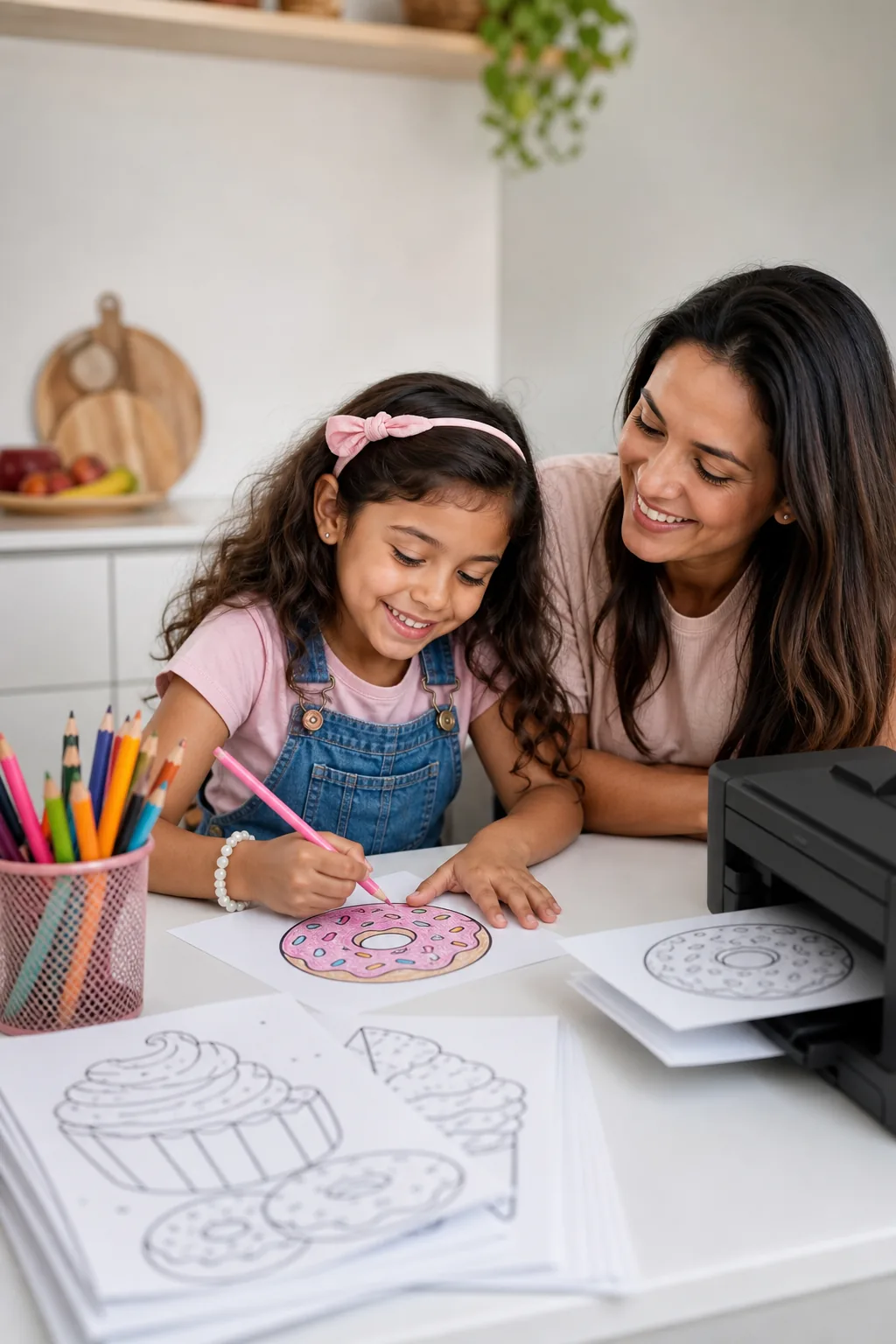 desenhos de donut para colorir — exemplo criado na Desenhos pra Colorir