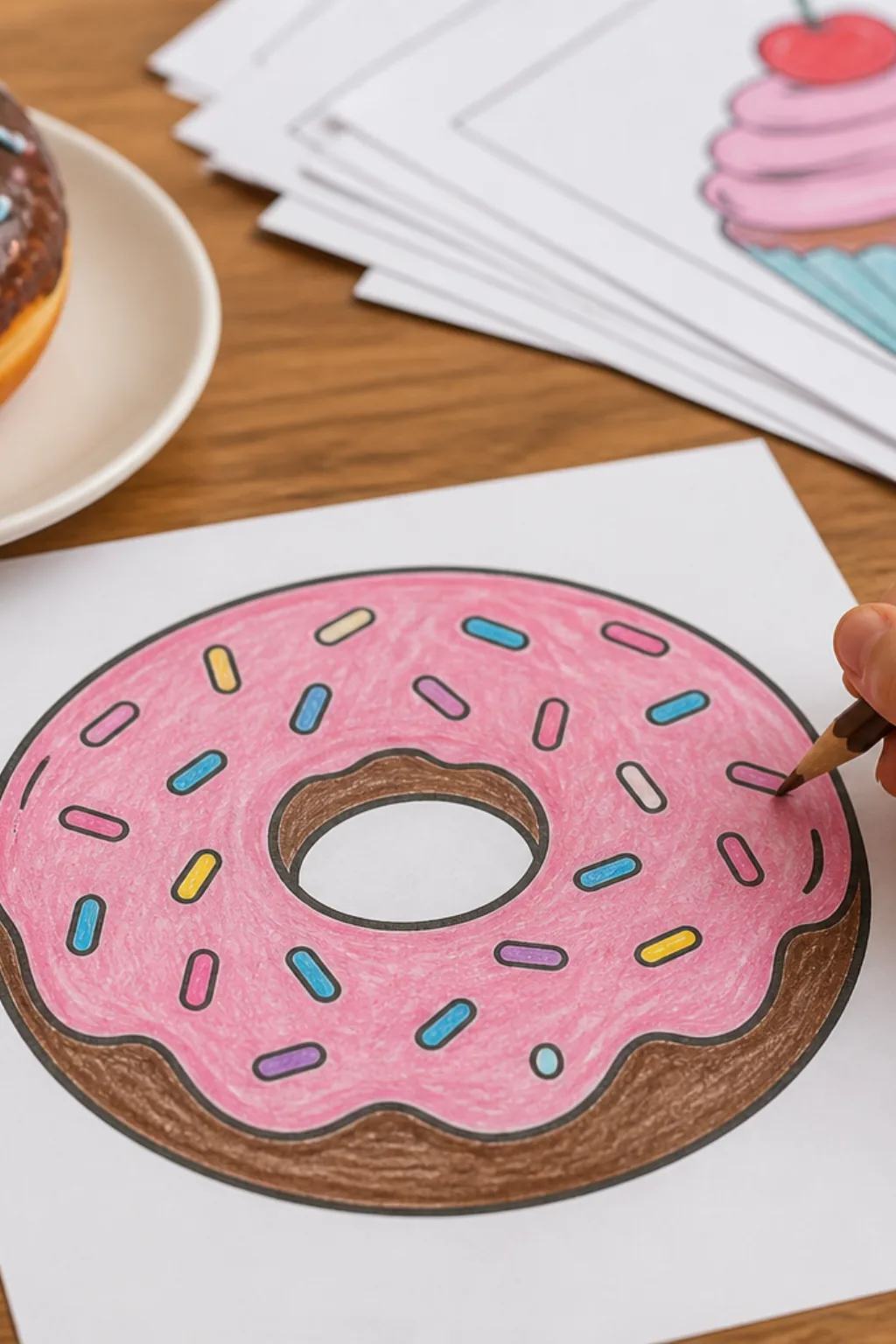 desenhos de donut para colorir - 2