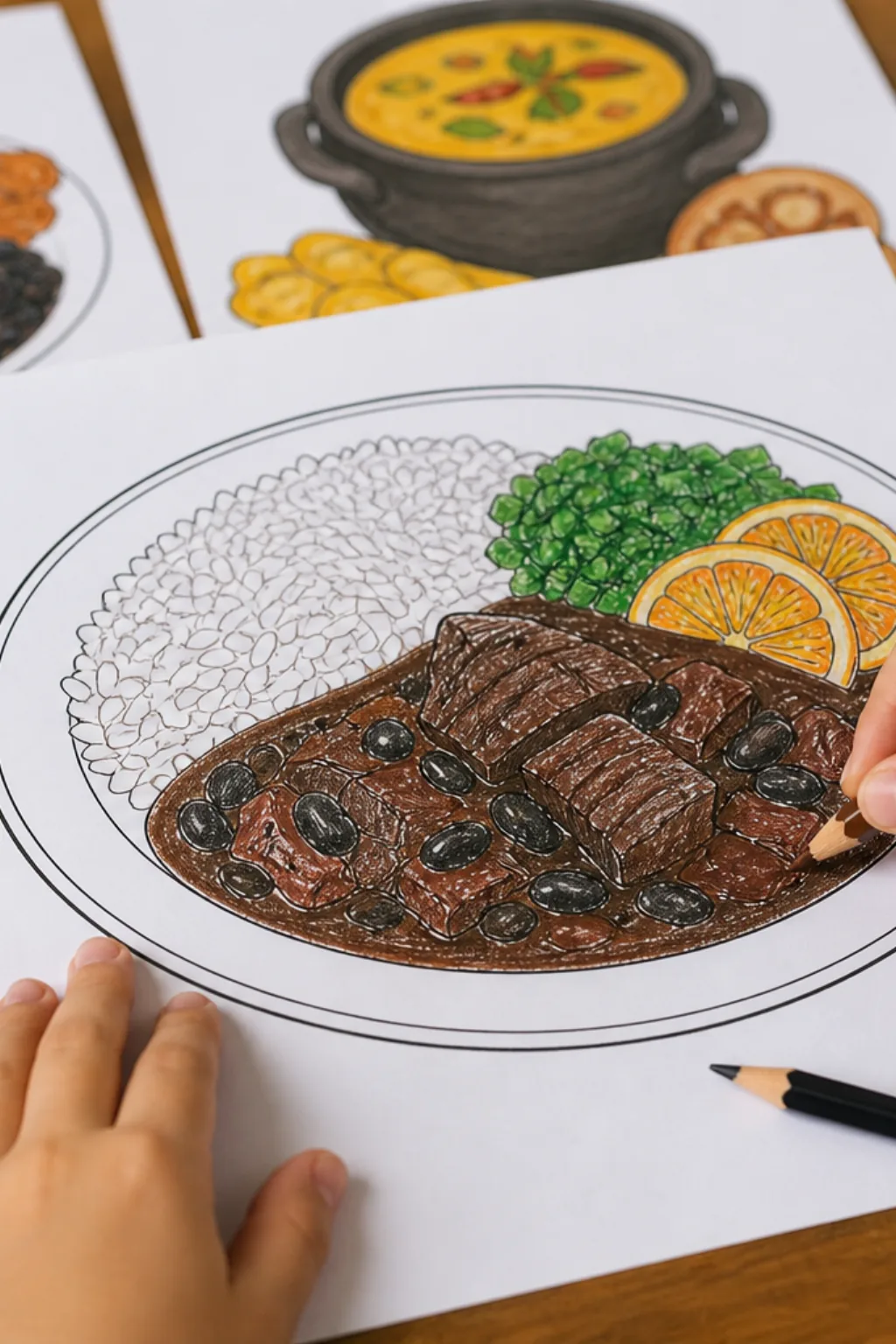 desenhos de feijoada para colorir - 2