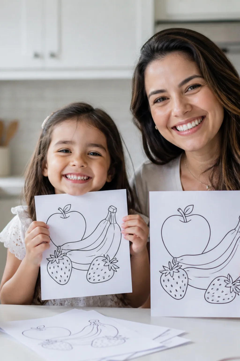 desenhos de frutas para colorir — exemplo criado na Desenhos pra Colorir