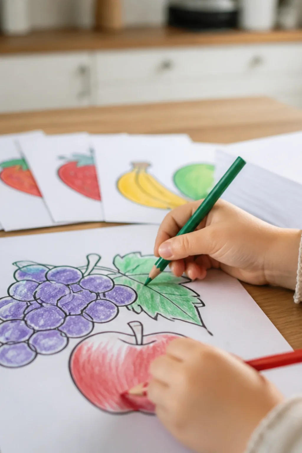 desenhos de frutas para colorir - 2