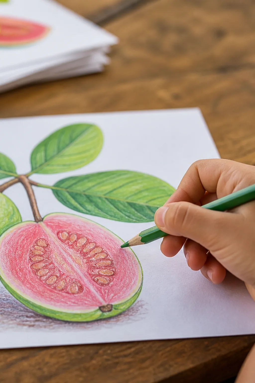 desenhos de goiaba para colorir - 2
