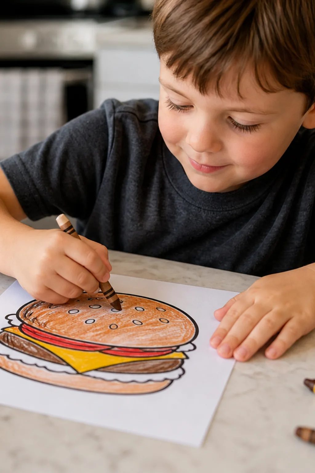desenhos de hambúrguer para colorir - 2