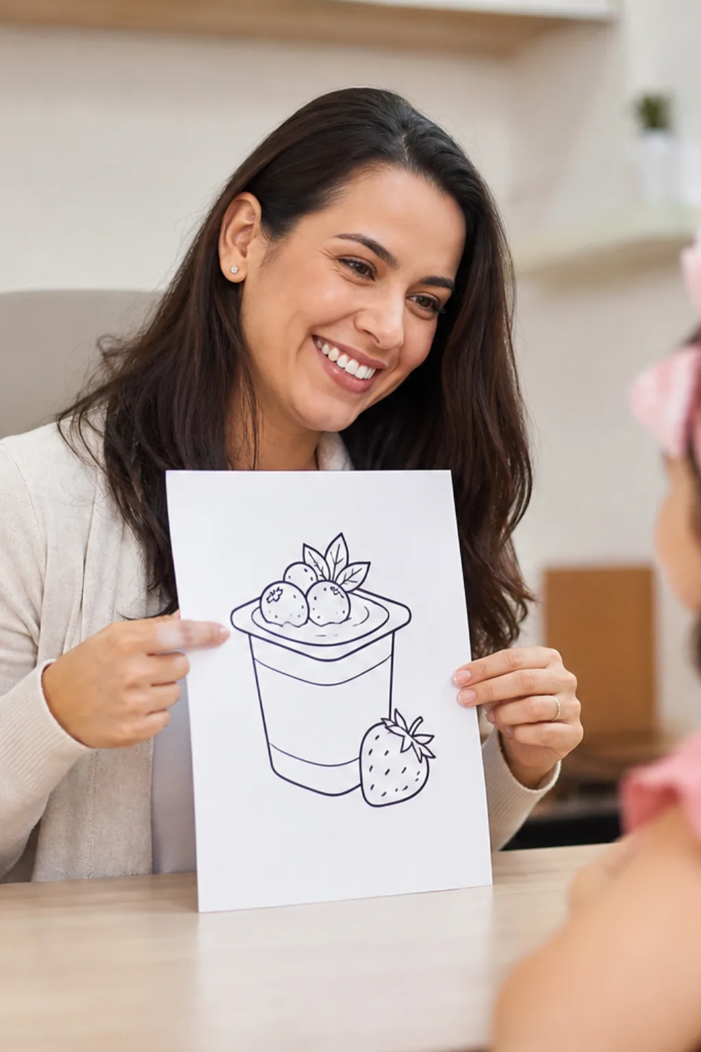 desenho de iogurte para colorir — exemplo criado na Desenhos pra Colorir