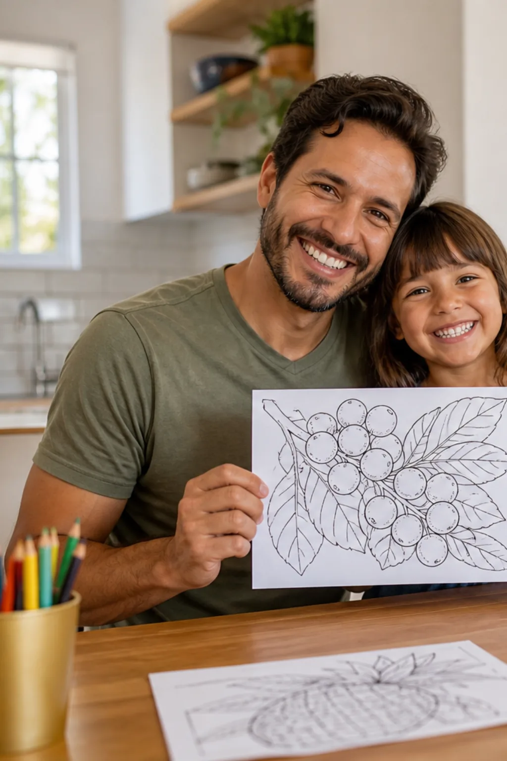 desenho de jabuticaba para colorir — exemplo criado na Desenhos pra Colorir