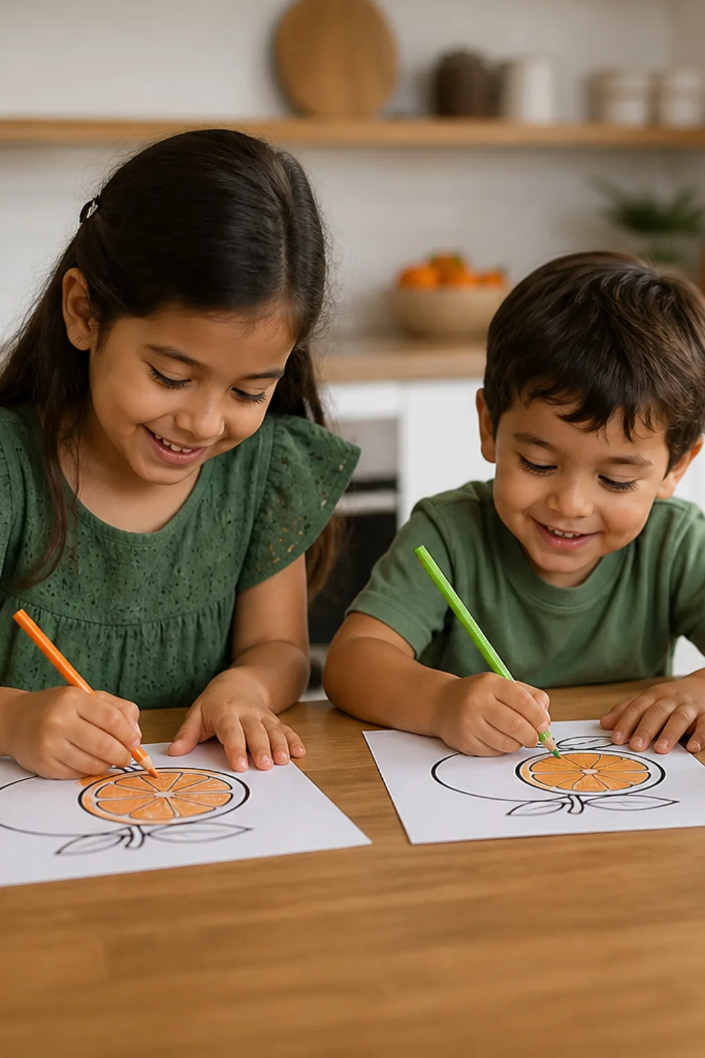 desenhos de laranja para colorir - 1