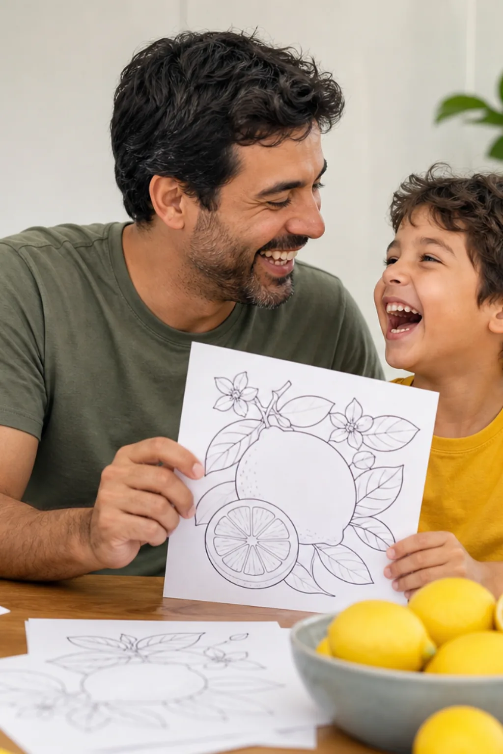 desenhos de limão para colorir — exemplo criado na Desenhos pra Colorir