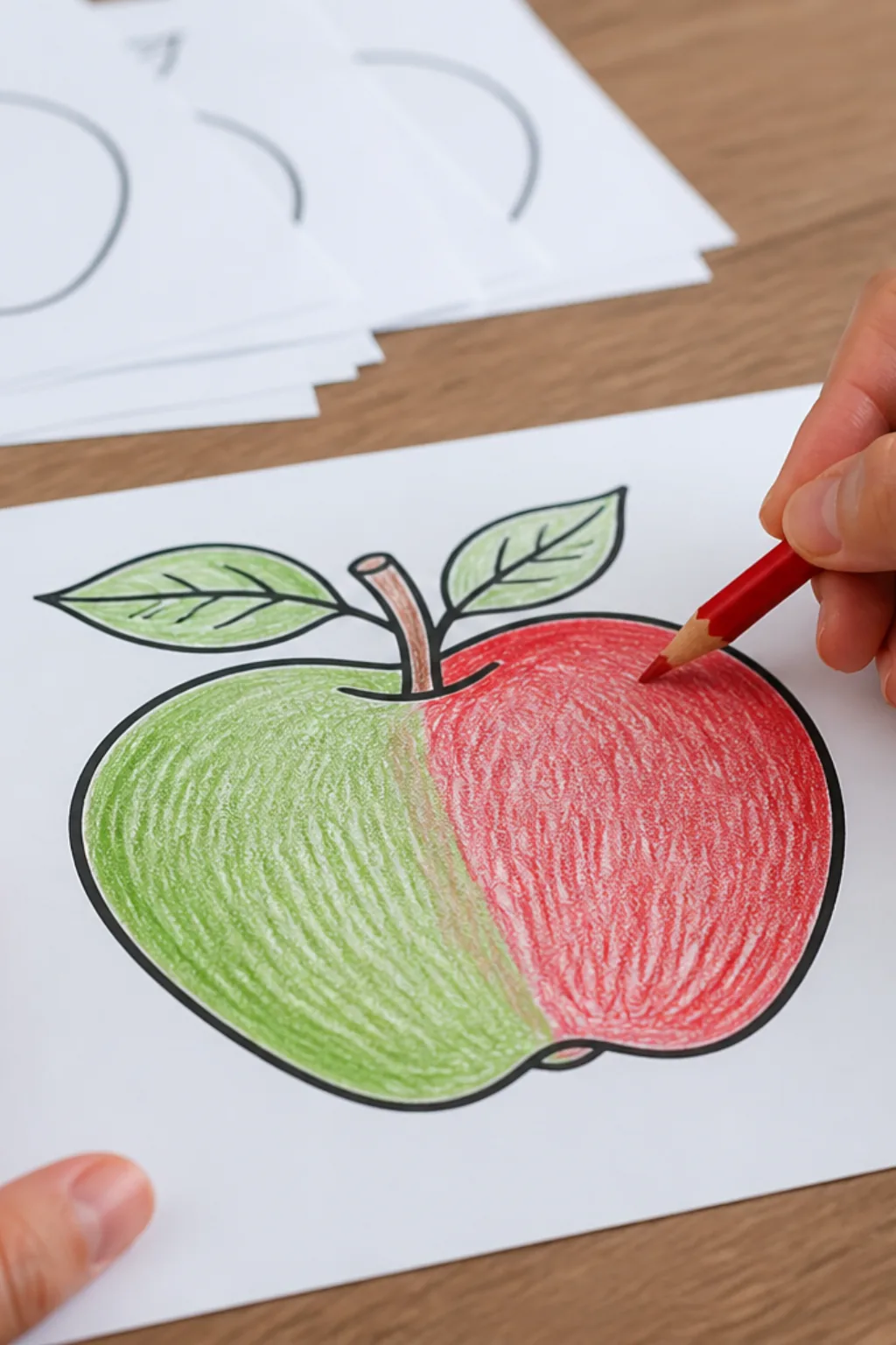 desenhos de maçã para colorir - 2