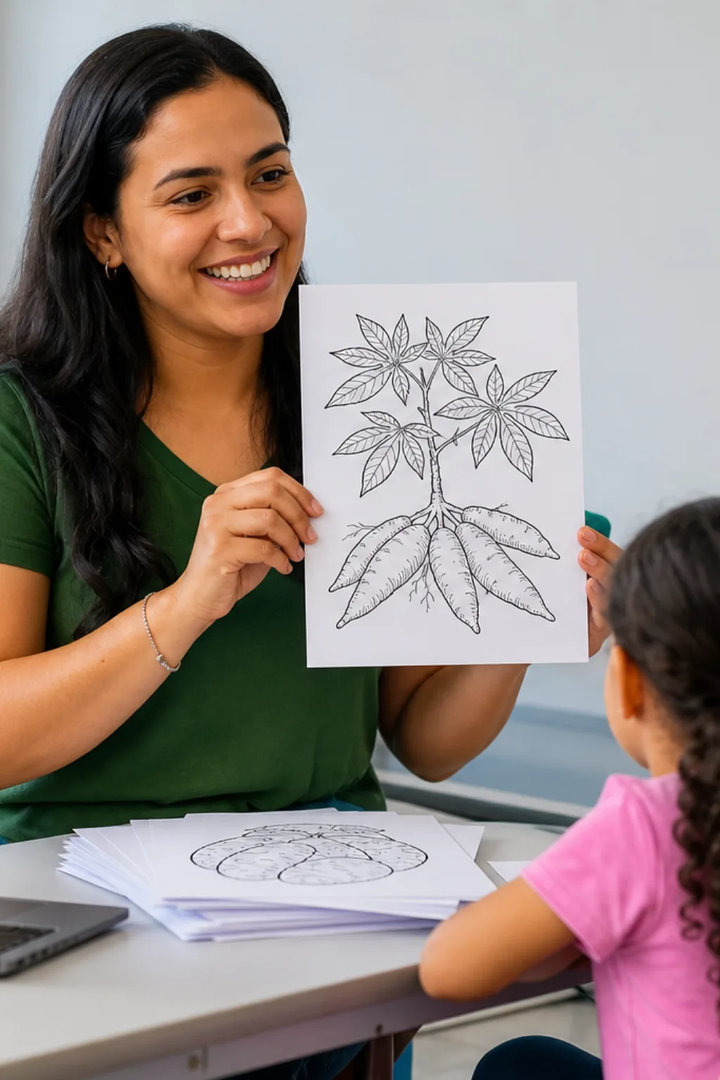 desenhos de mandioca para colorir — exemplo criado na Desenhos pra Colorir