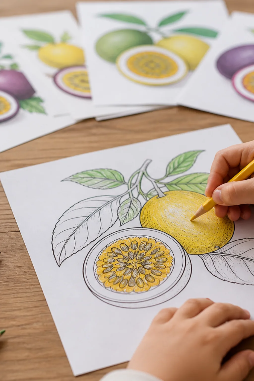 desenhos de maracujá para colorir - 2