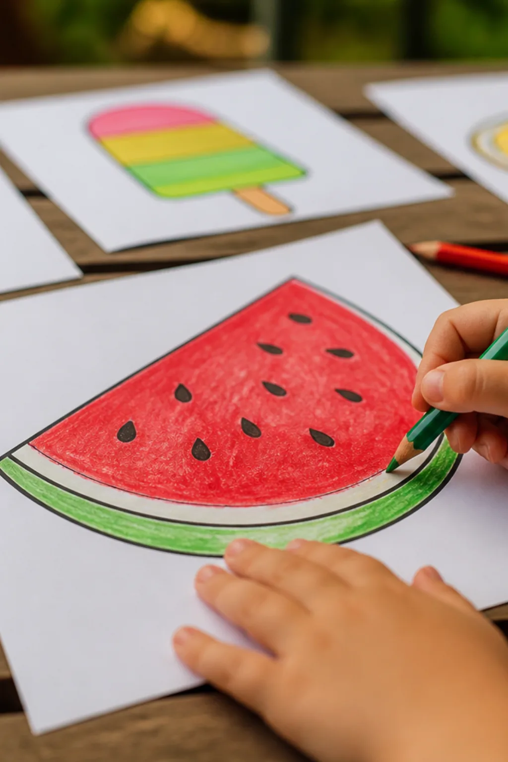desenhos de melancia para colorir - 2