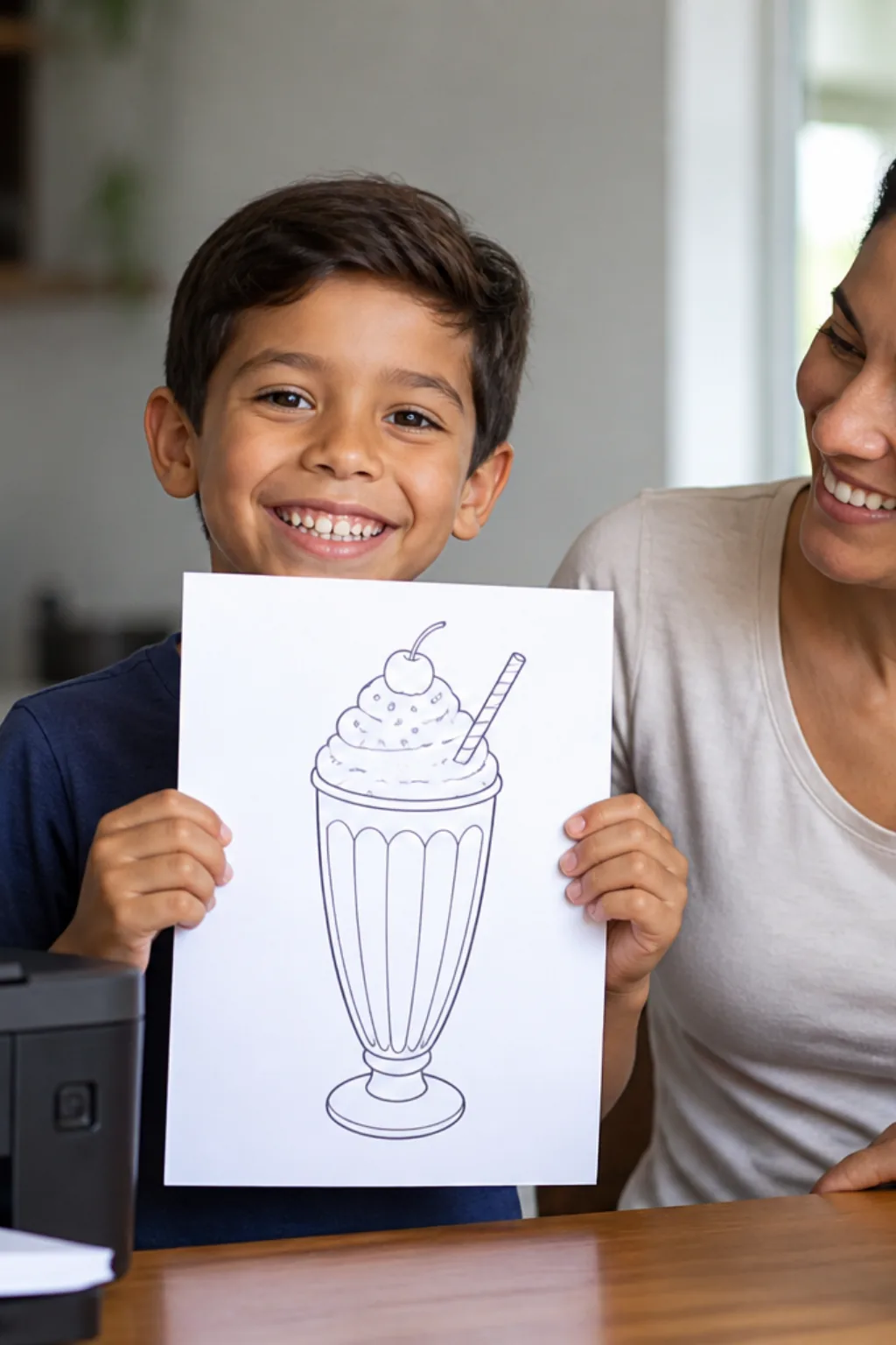 desenhos de milk shake para colorir — exemplo criado na Desenhos pra Colorir
