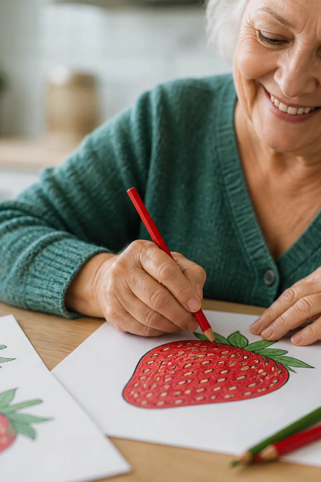desenhos de morango para colorir - 2