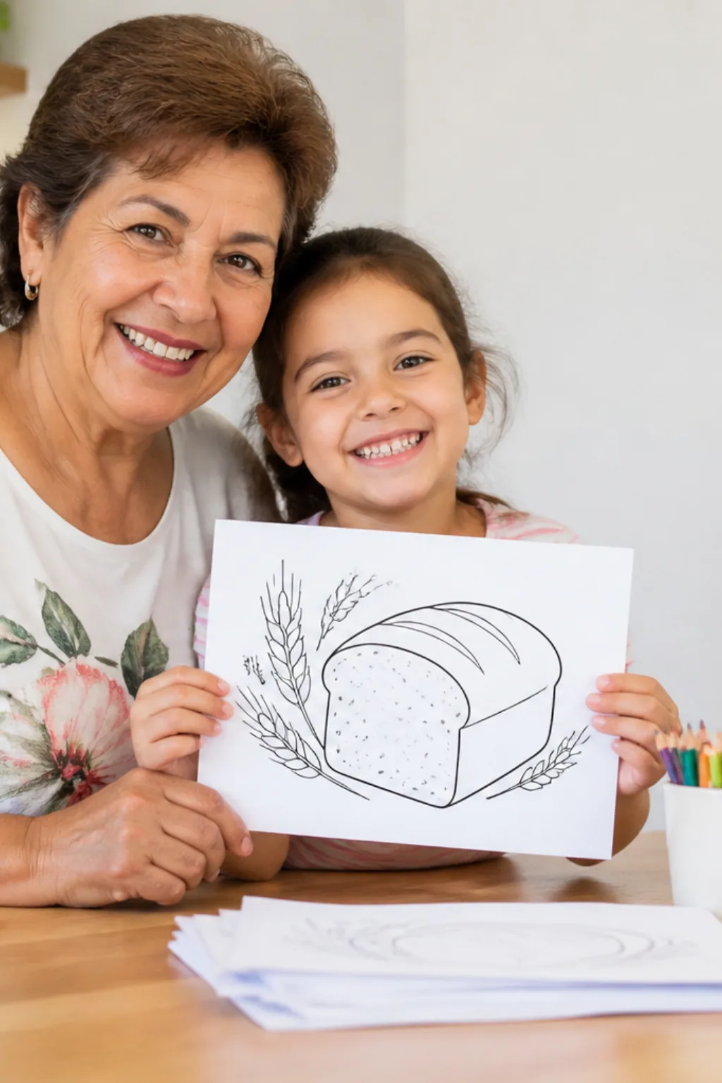 desenhos de pão para colorir — exemplo criado na Desenhos pra Colorir