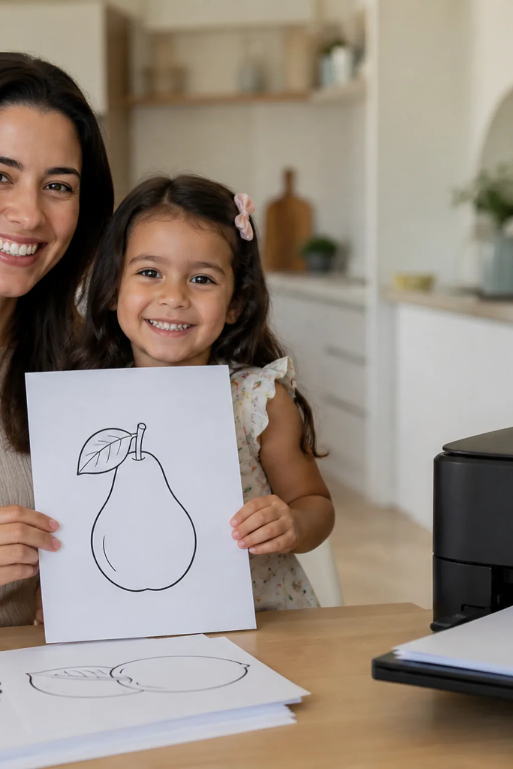 desenhos de pera para colorir — exemplo criado na Desenhos pra Colorir
