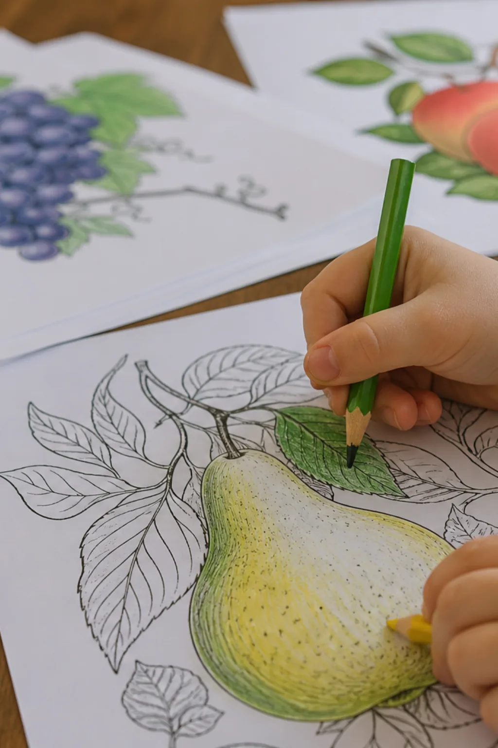 desenhos de pera para colorir - 2