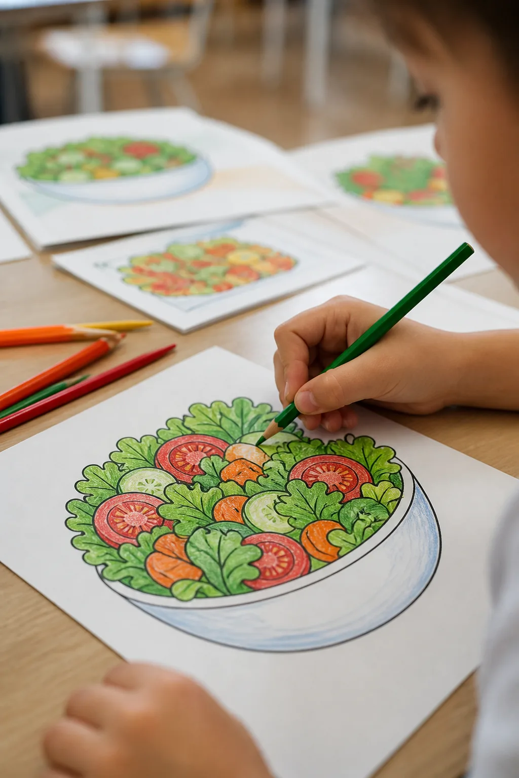 desenho de salada para colorir - 2