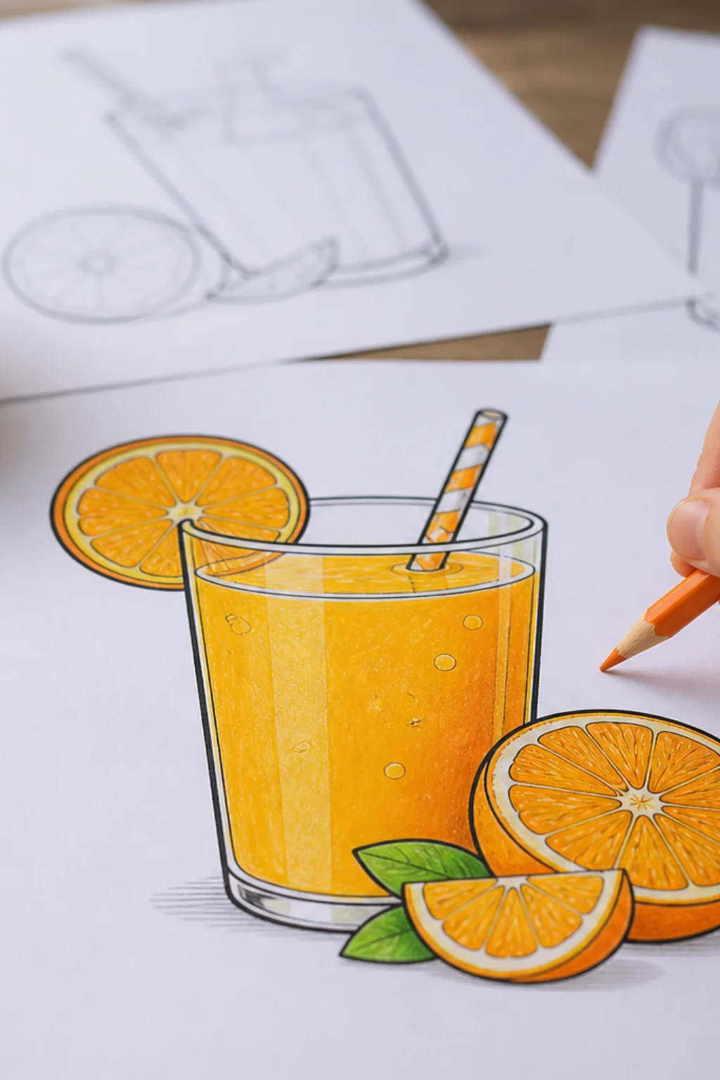 desenho de suco para colorir - 2
