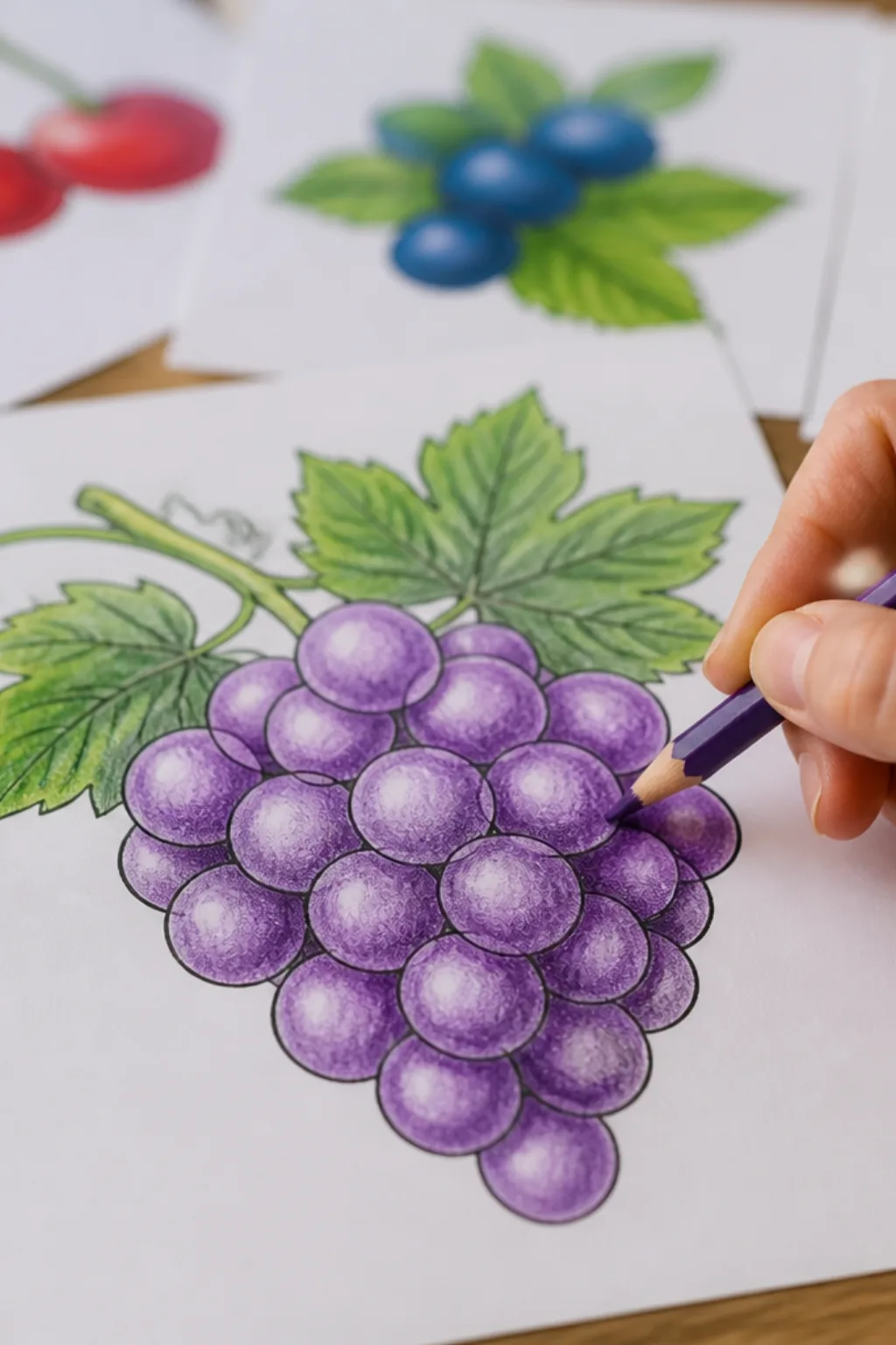 desenhos de uva para colorir - 2