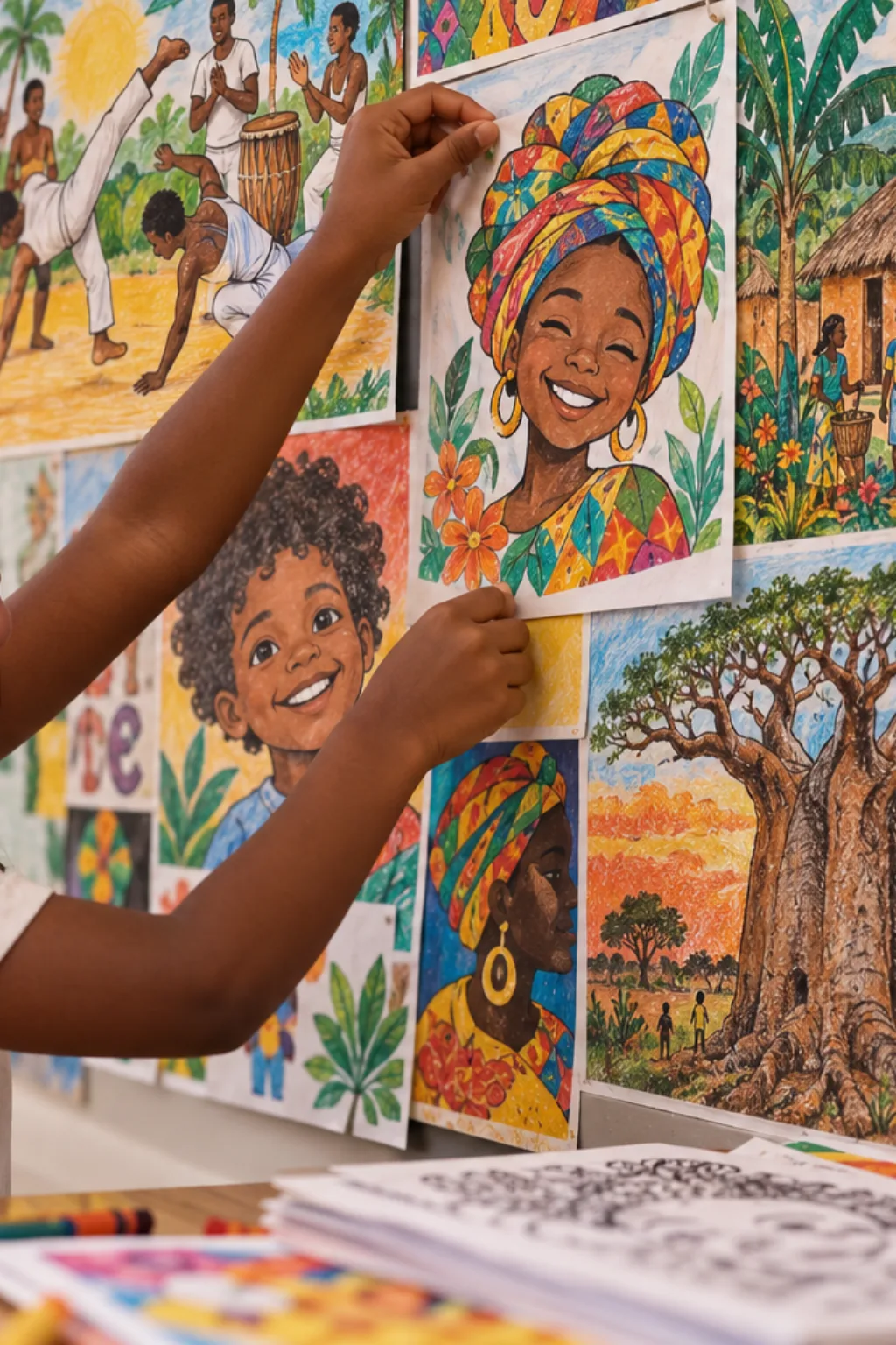 Desenhos da Consciência Negra para Colorir - Depois