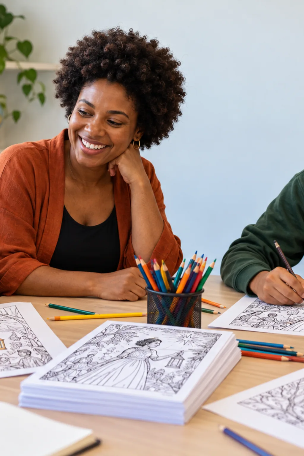 desenhos de Harriet Tubman para colorir — exemplo criado na Desenhos pra Colorir