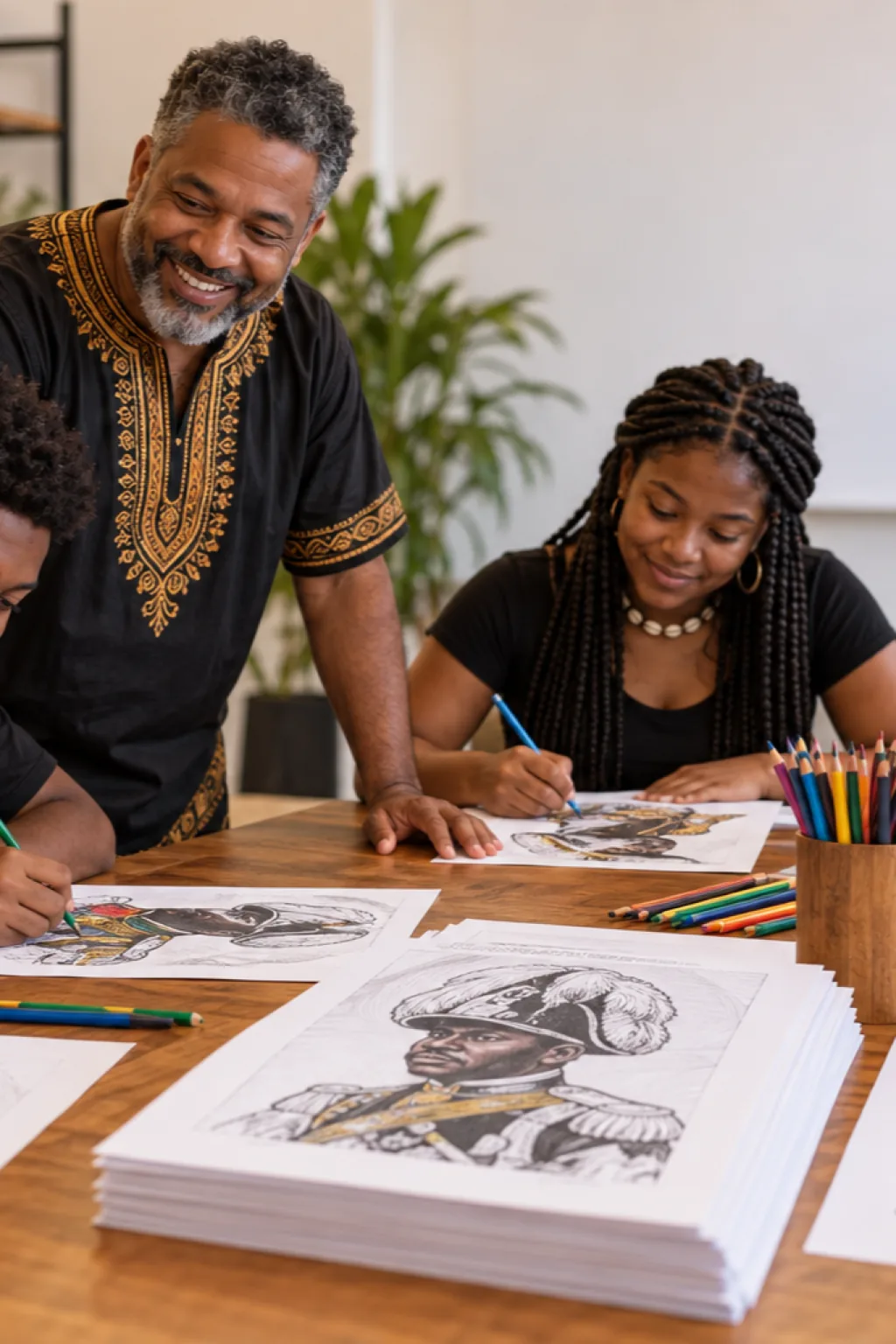 desenhos de Marcus Garvey para colorir — exemplo criado na Desenhos pra Colorir