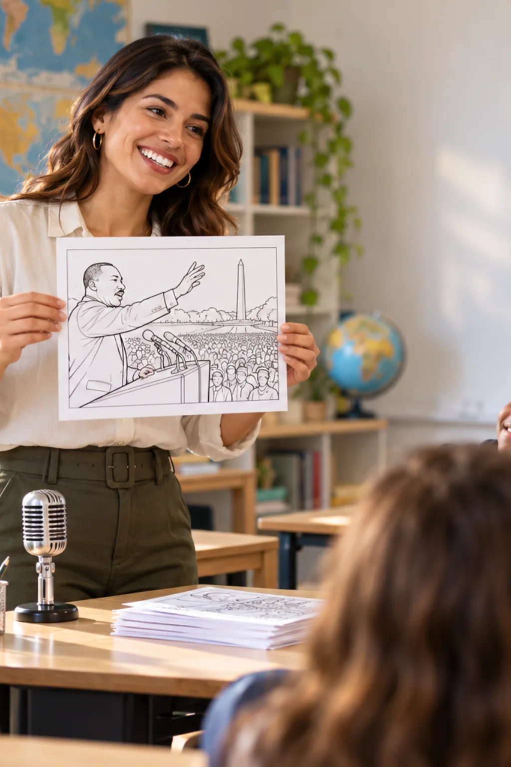 desenhos de Martin Luther King para colorir — exemplo criado na Desenhos pra Colorir