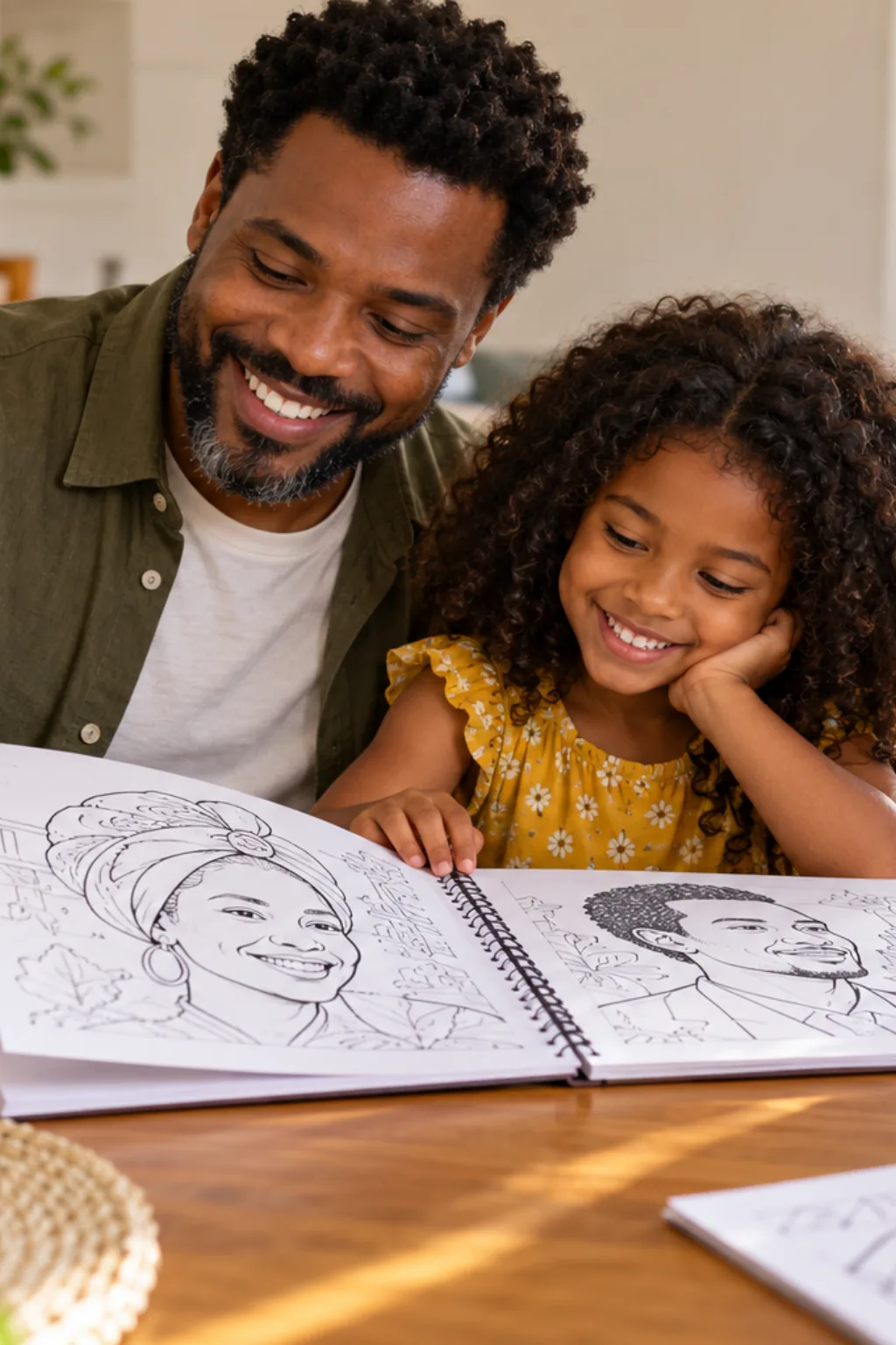 desenhos de personalidades negras para colorir — exemplo criado na Desenhos pra Colorir