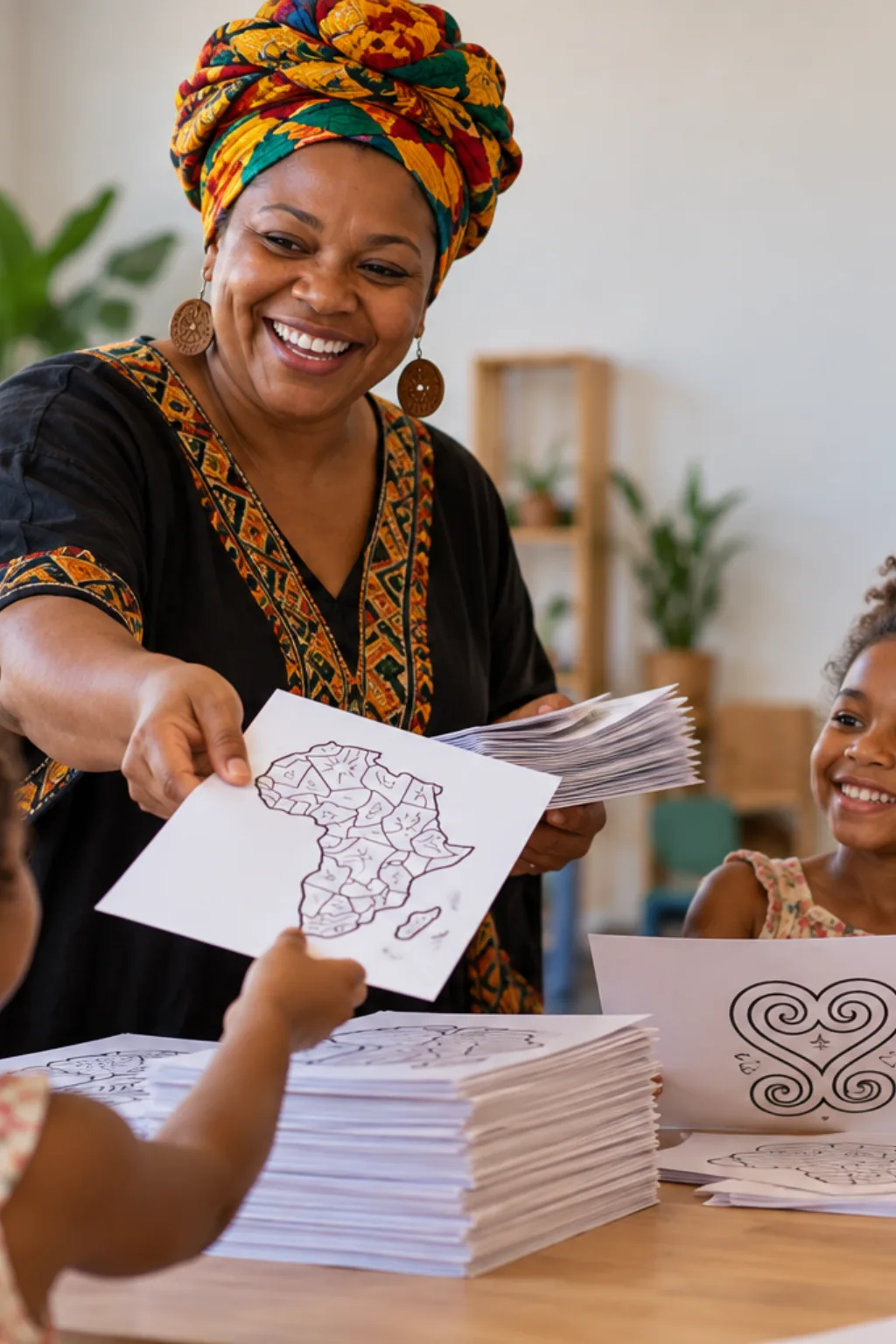 desenhos do símbolo da Consciência Negra para colorir — exemplo criado na Desenhos pra Colorir